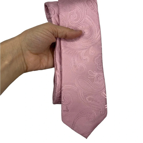 NWT Michael Kors pink silk tie Barbie and Ken - Picture 1 of 3